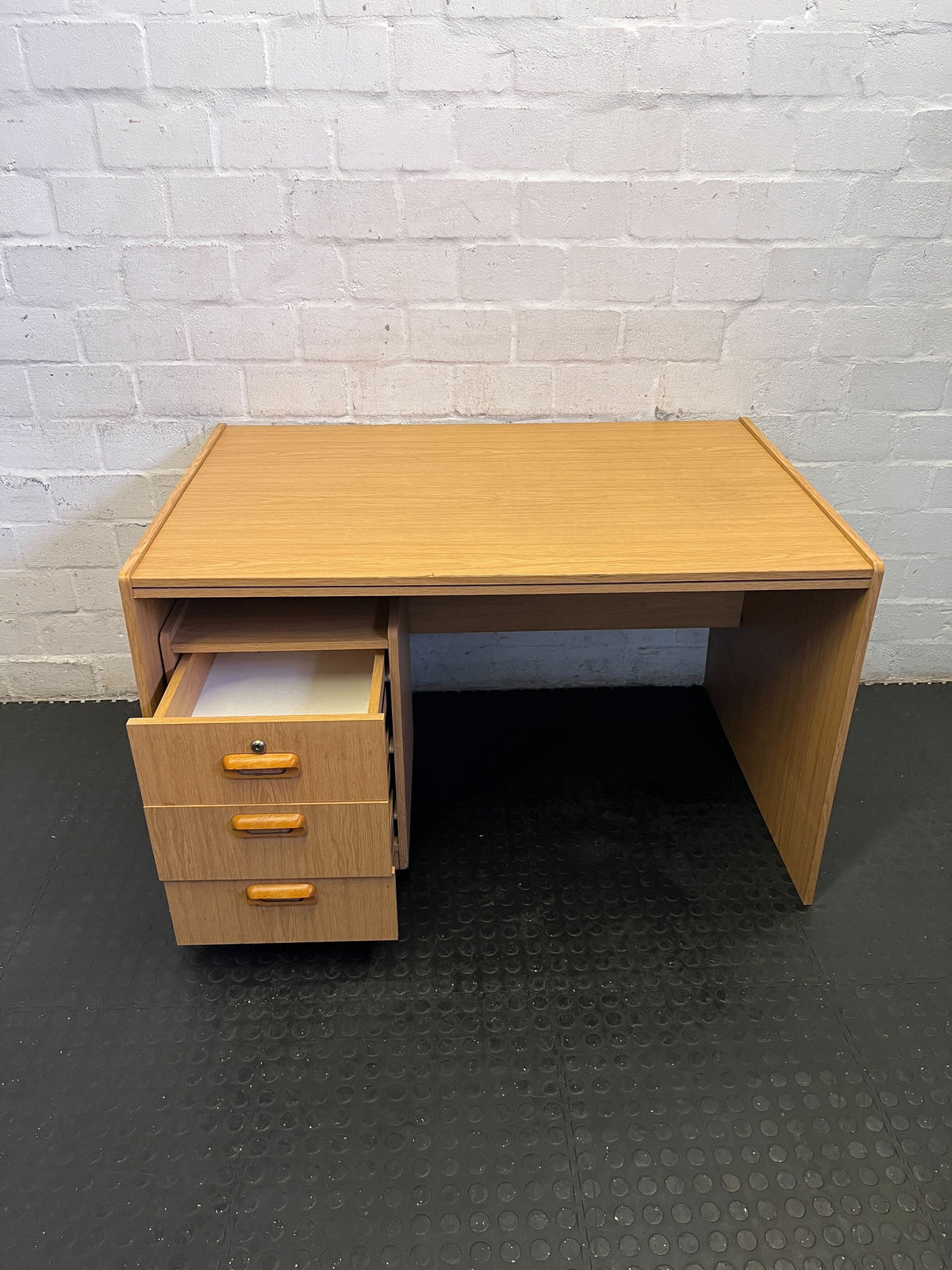Compact Mid-Century Style Desk with Storage