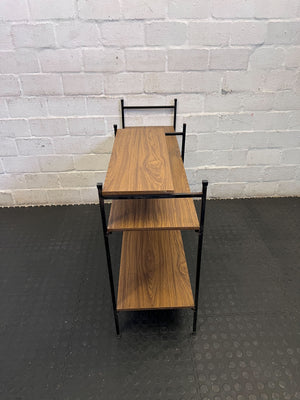 Industrial Chic Staggered Multi-Tier Shelving Unit