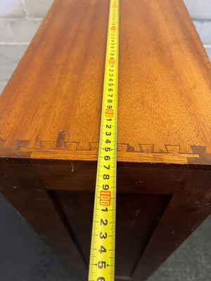 Vintage Wooden Display Cabinet with Glass Doors