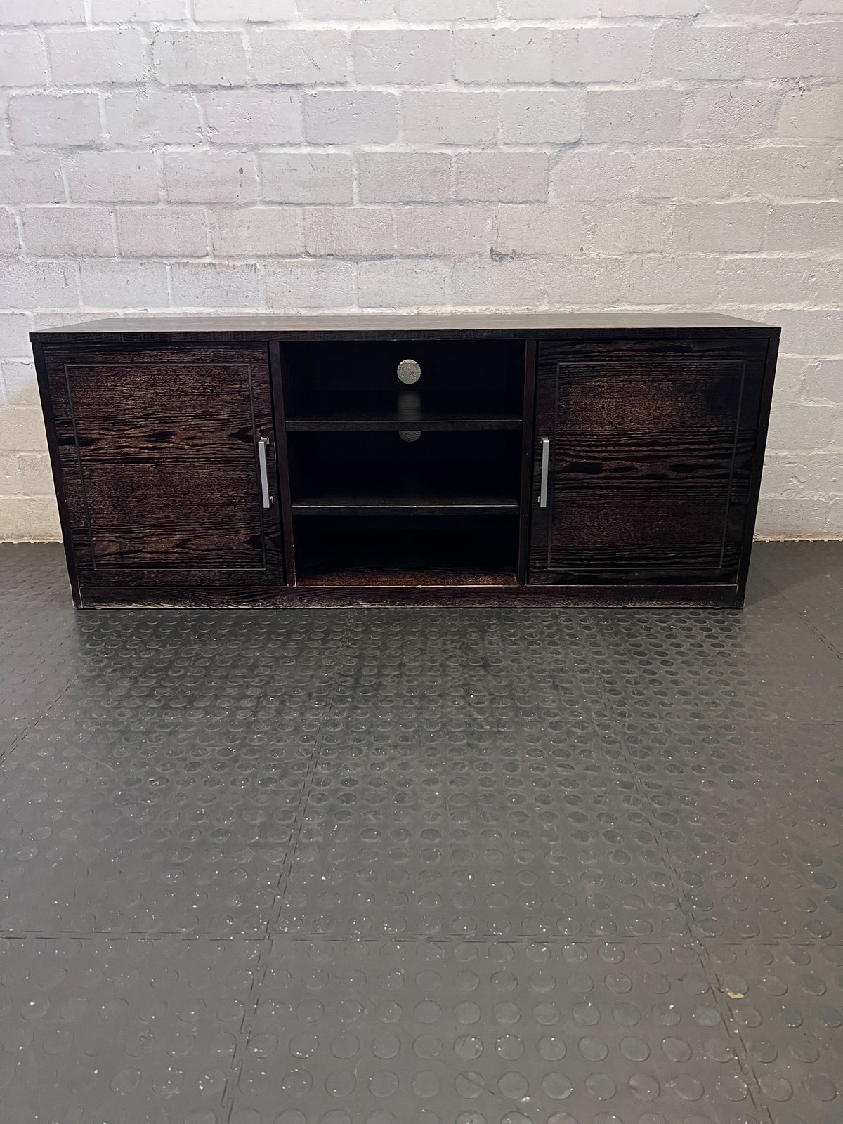 Stylish Dark Wood TV Unit with Ample Storage