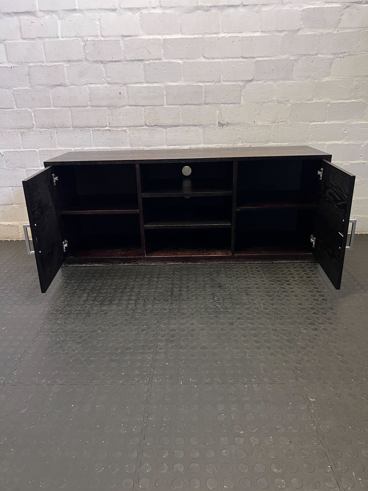 Stylish Dark Wood TV Unit with Ample Storage