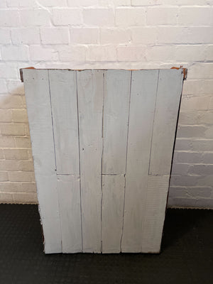 Missing the bottom base-Rustic Pine Storage Cabinet with Drawers | Vintage Wood Cupboard