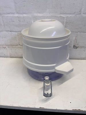 Convenient White & Purple Gravity Water Dispenser