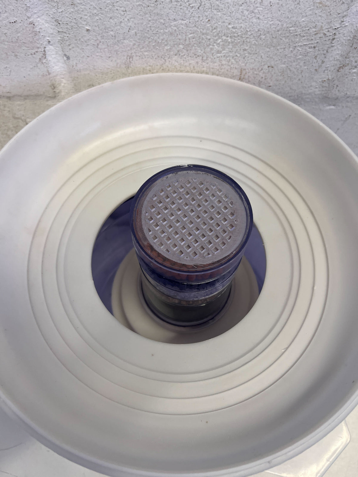 Convenient White & Purple Gravity Water Dispenser