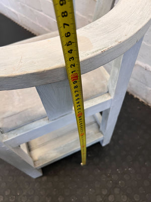 Rustic Shabby Chic Wooden Accent Chair with Shelf