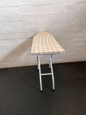 Foldable Gingham Ironing Board - Classic & Compact Laundry Essential