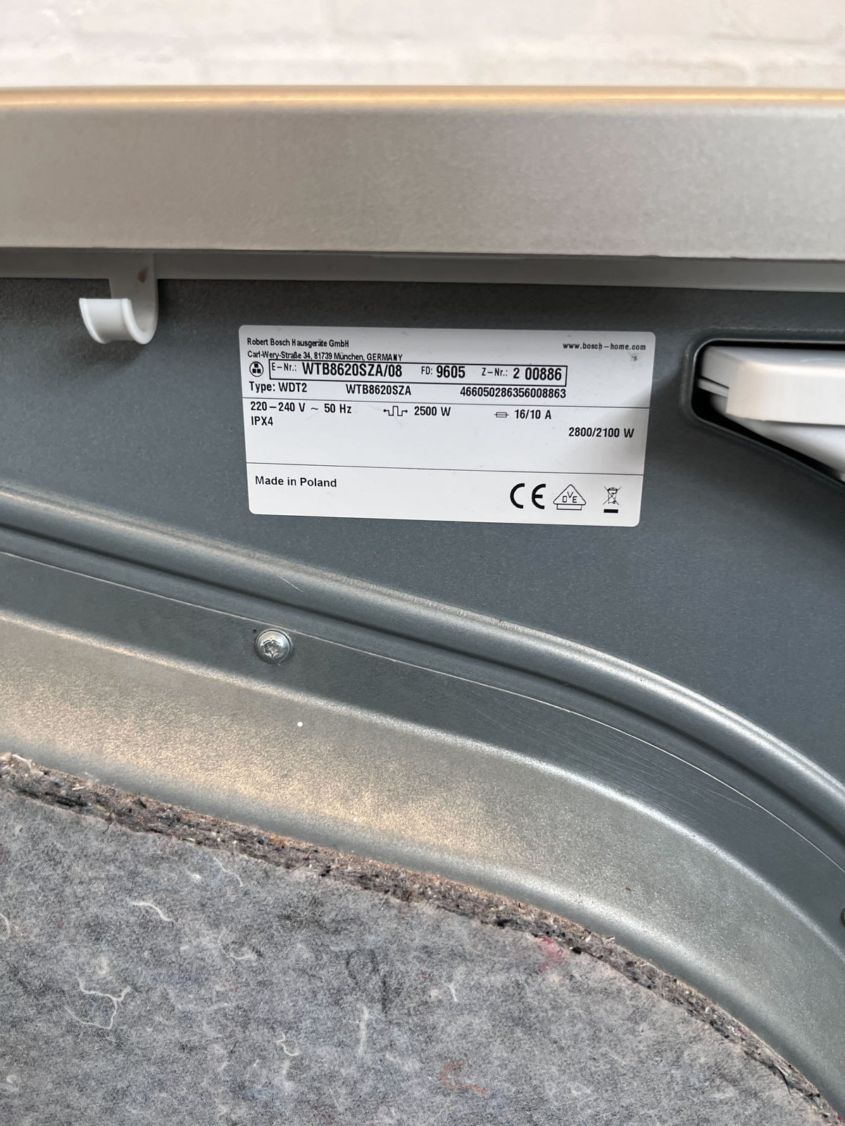 Bosch Serie 4 8kg SensitiveDrying Tumble Dryer - Pre-Loved & Efficient - REDUCED