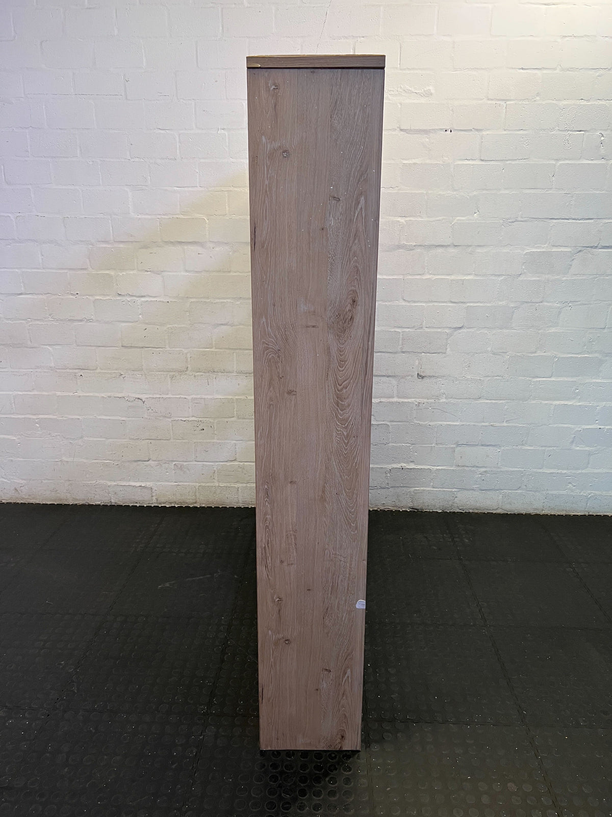 Modern Asymmetrical Light Wood Bookcase Display Unit