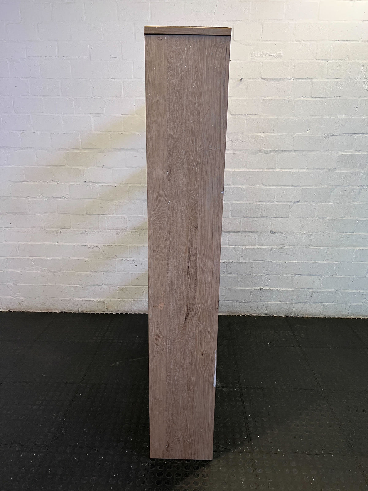 Modern Asymmetrical Light Wood Bookcase Display Unit