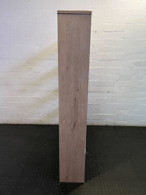 Modern Asymmetrical Light Wood Bookcase Display Unit