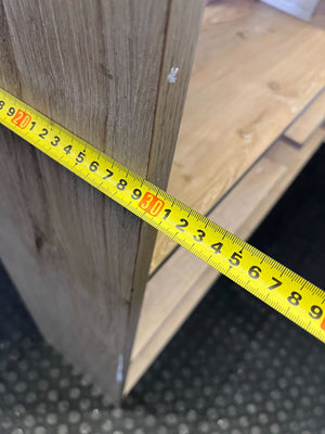 Modern Asymmetrical Light Wood Bookcase Display Unit