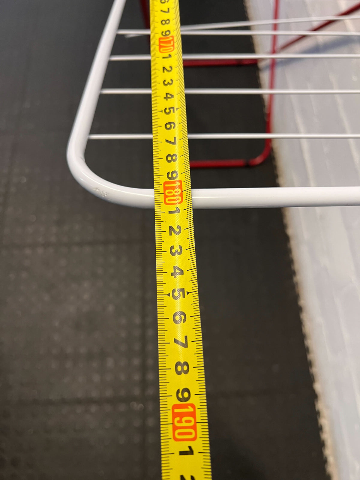 Compact Red & White Folding Drying Rack – Gently Used