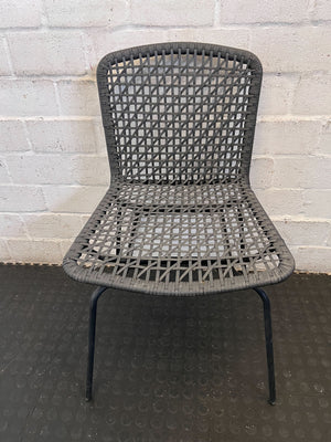 Stylish Grey Woven Indoor/Outdoor Chair