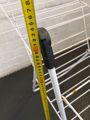 Space-Saving White Collapsible Laundry Drying Rack