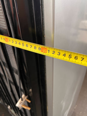 Sleek Silver Double Door Fridge Freezer - Faulty Freezer. Some rusting on the bottom