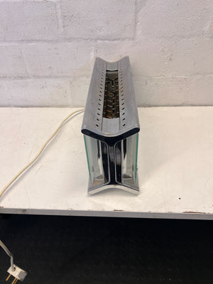 Stylish Silver Glass Electric Toaster with Minor Scratches