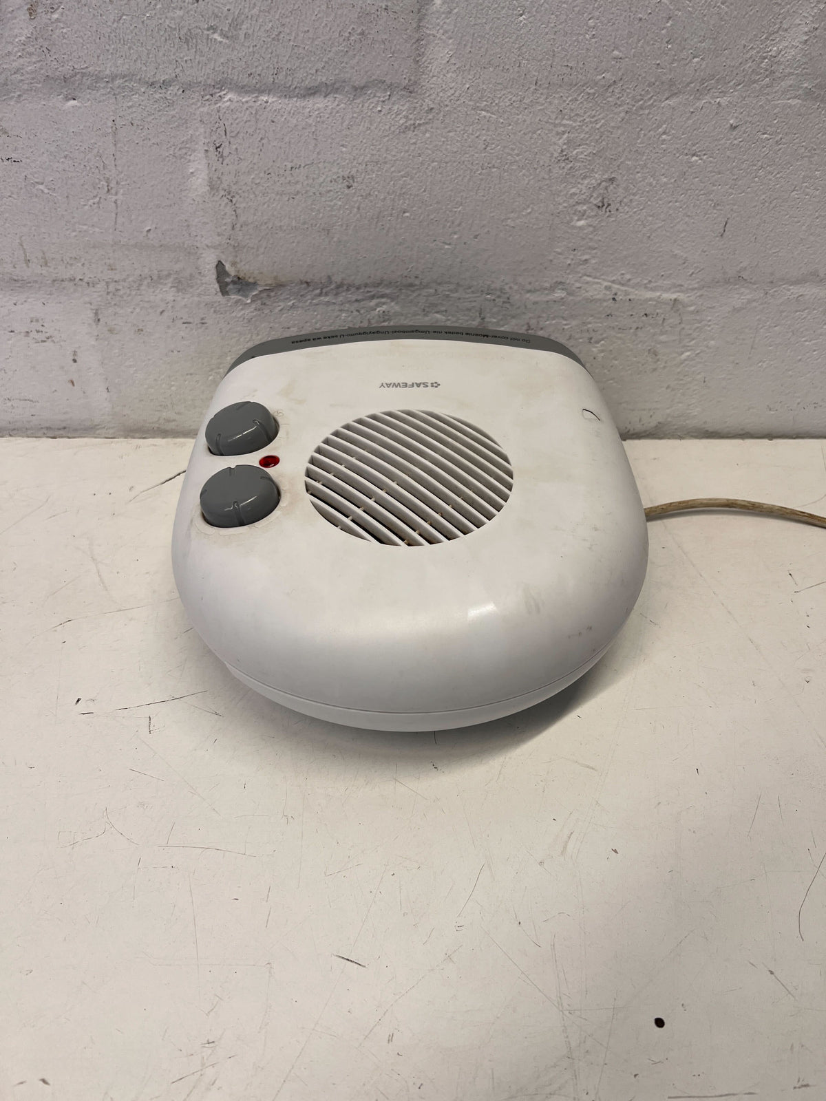 Compact Safeway White Electric Heater with Minor Scratches