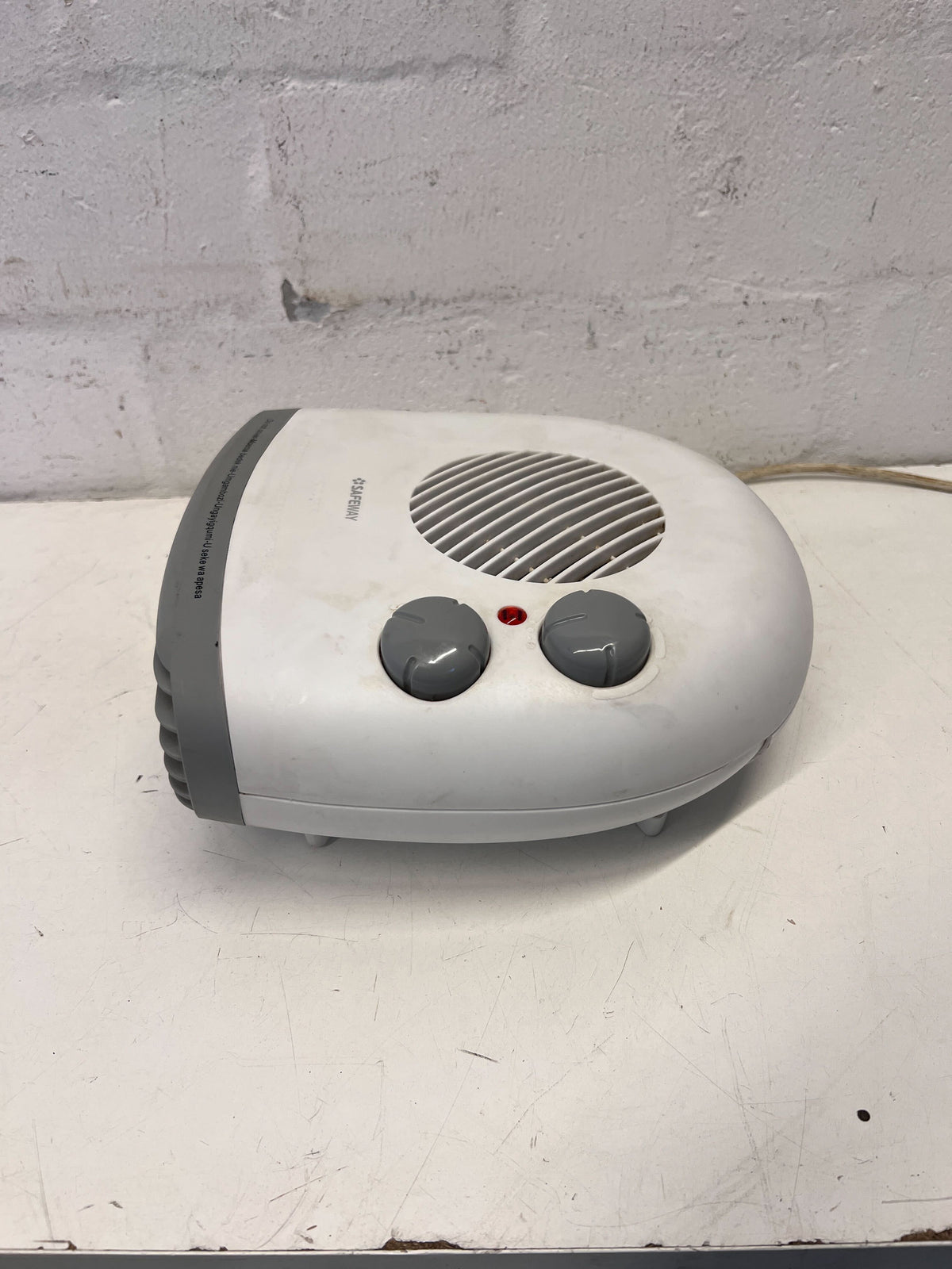 Compact Safeway White Electric Heater with Minor Scratches
