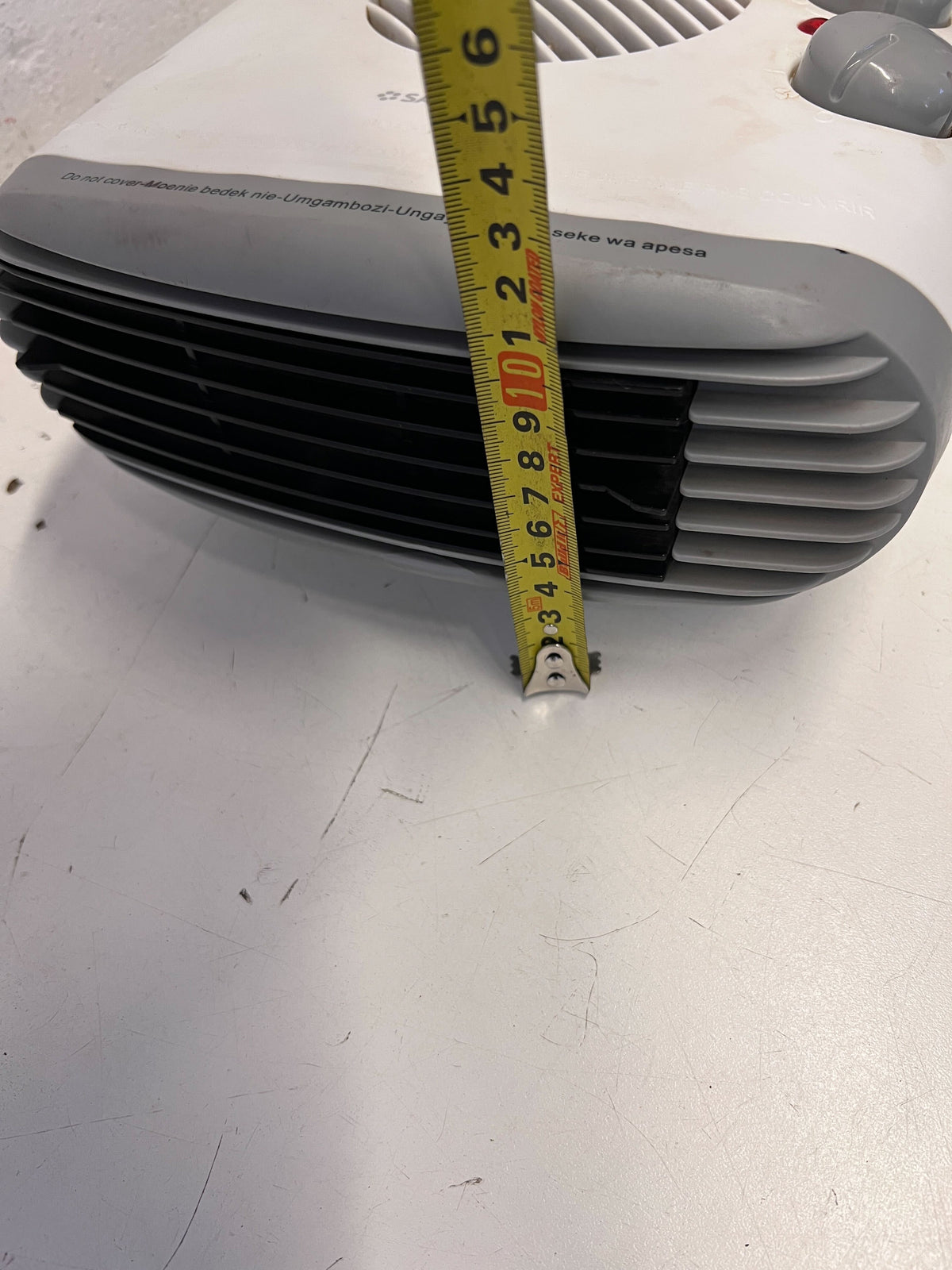 Compact Safeway White Electric Heater with Minor Scratches