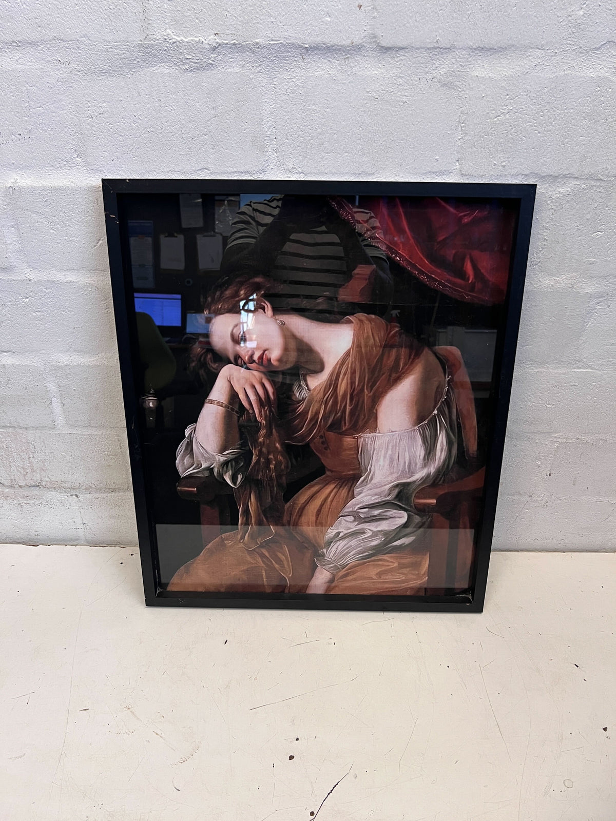 Elegant Framed Classical Art Print - Serene Woman in Repose - 2ndhandwarehouse.com