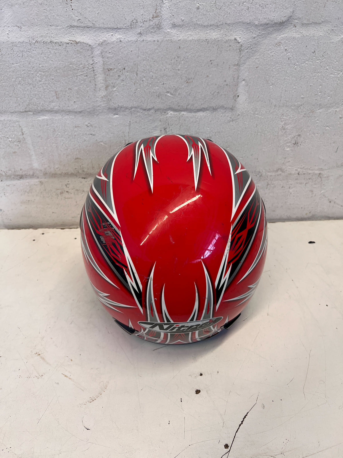 Nitro Racing Motorcycle Helmet - Red & Black Full-Face