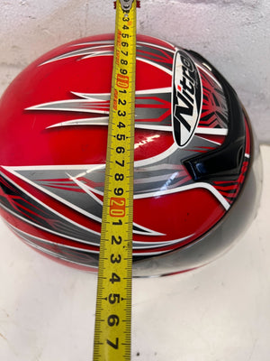 Nitro Racing Motorcycle Helmet - Red & Black Full-Face