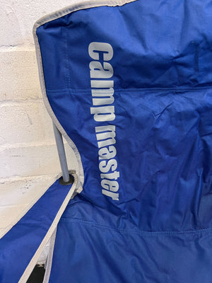 Comfortable Campmaster Folding Chair - Blue with Minor Wear