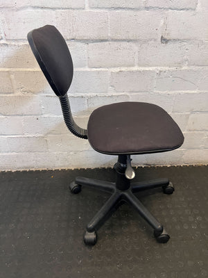 Compact Black Adjustable Swivel Office Chair