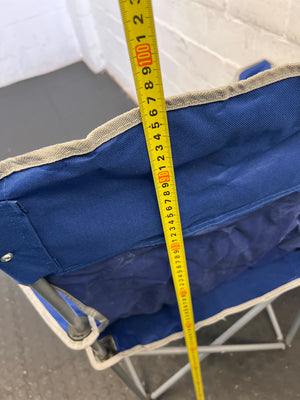 Comfortable Campmaster Folding Chair - Blue with Minor Wear