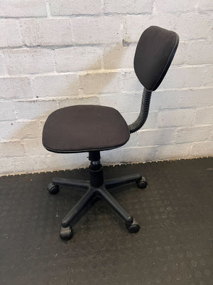 Compact Black Adjustable Swivel Office Chair
