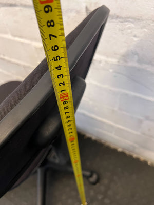 Compact Black Adjustable Swivel Office Chair