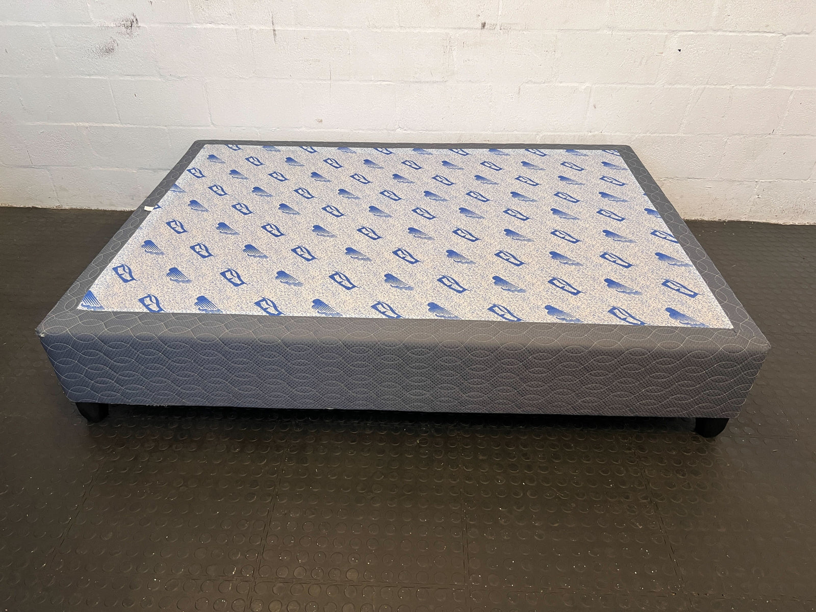 Comfortable Gray Fabric Double Bed Frame - Minor Wear