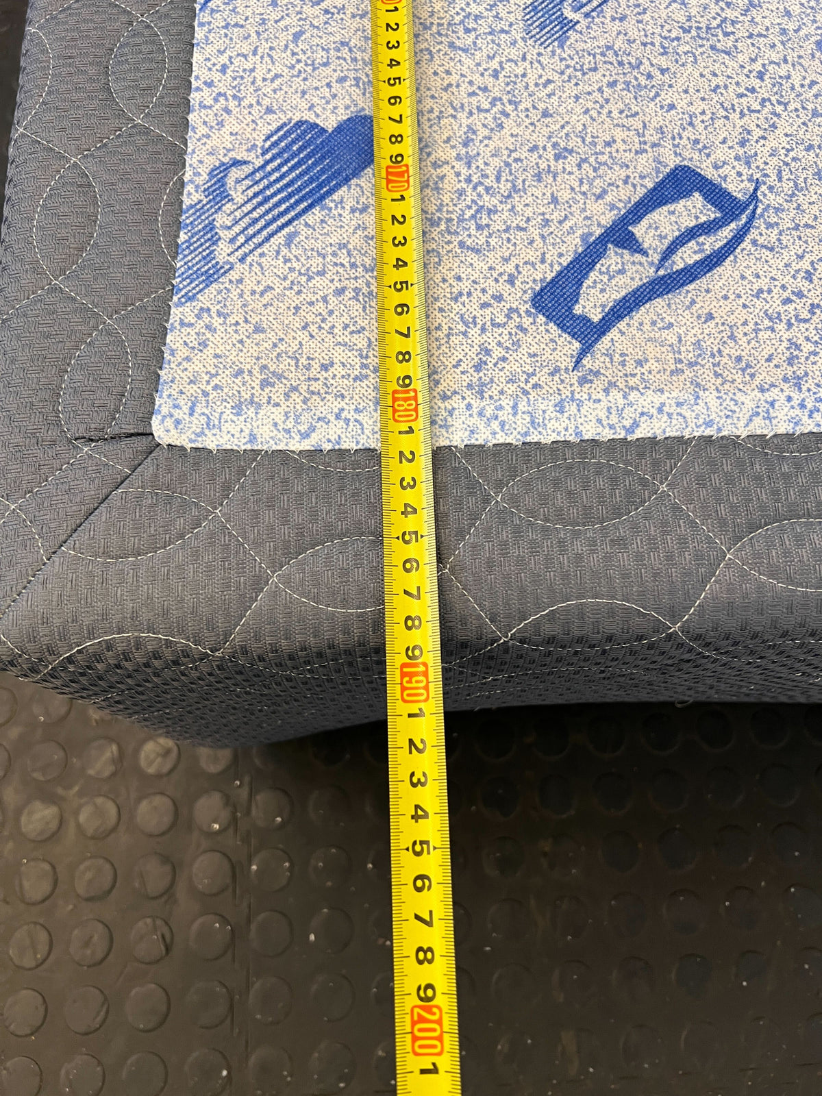 Comfortable Gray Fabric Double Bed Frame - Minor Wear