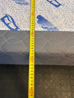 Comfortable Gray Fabric Double Bed Frame - Minor Wear