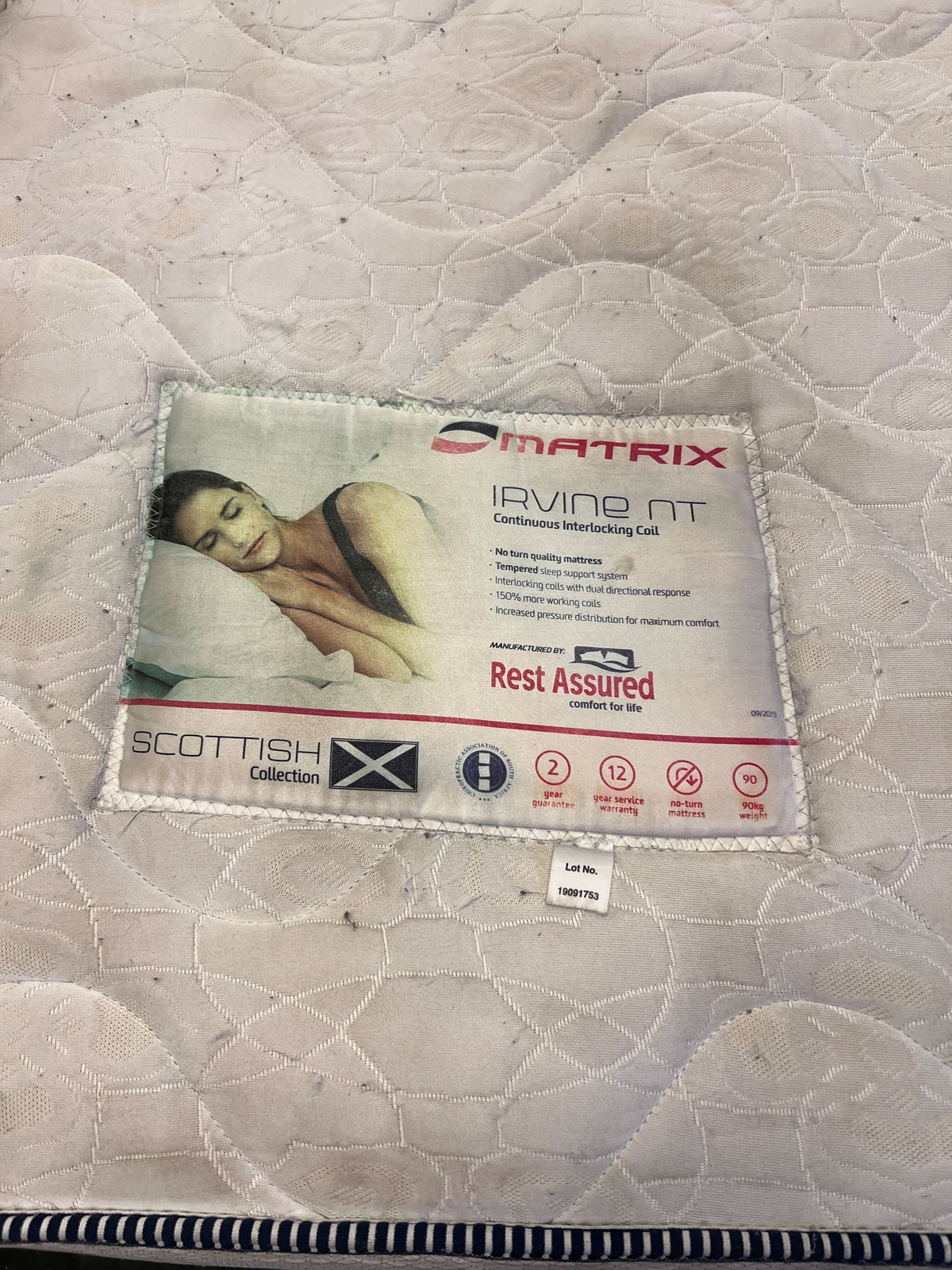 Rest Assured Double Size Scottish Collection Mattress & Base Set