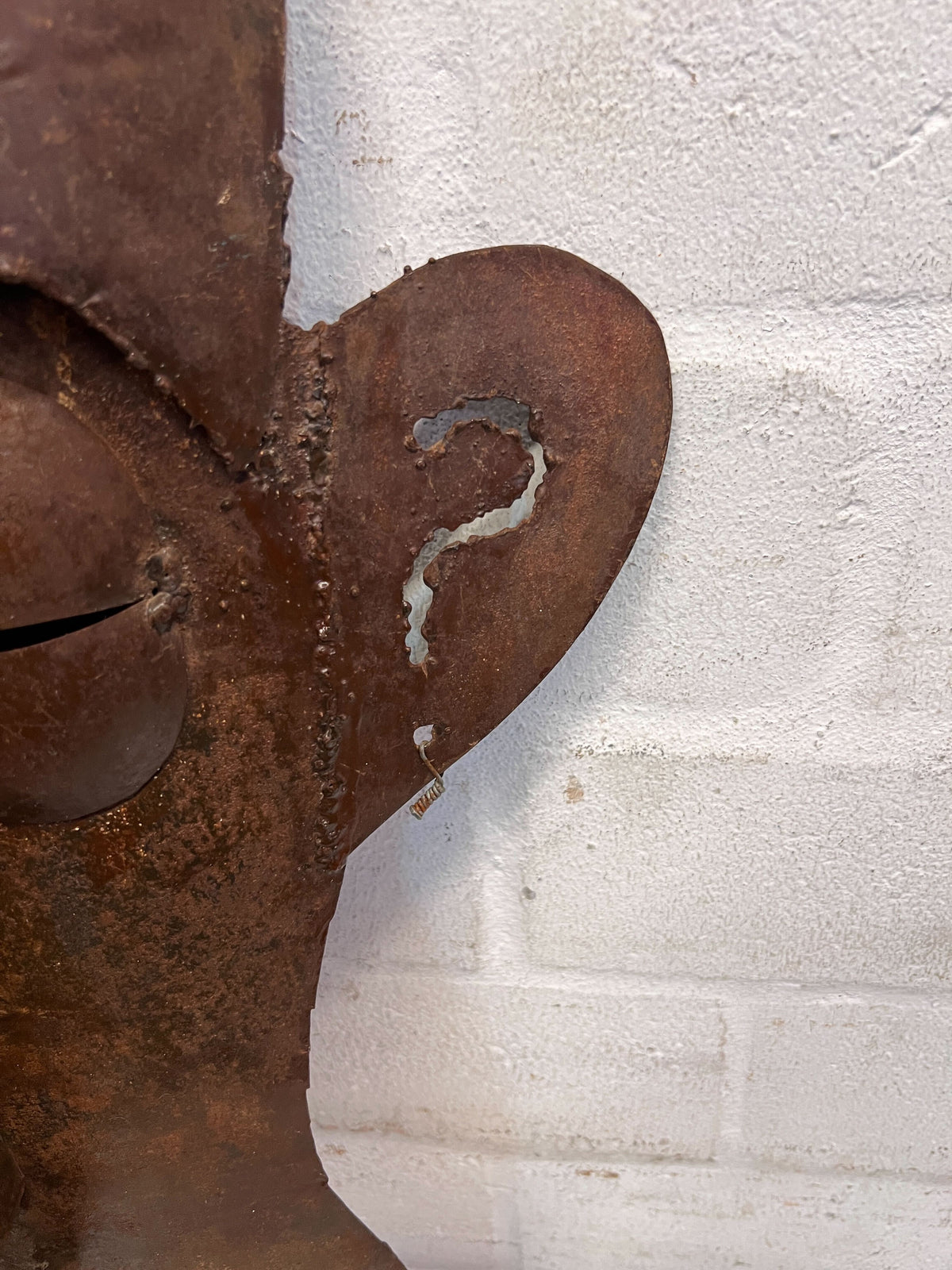 Unique Handcrafted Decorative Metal African Mask – Vintage Charm