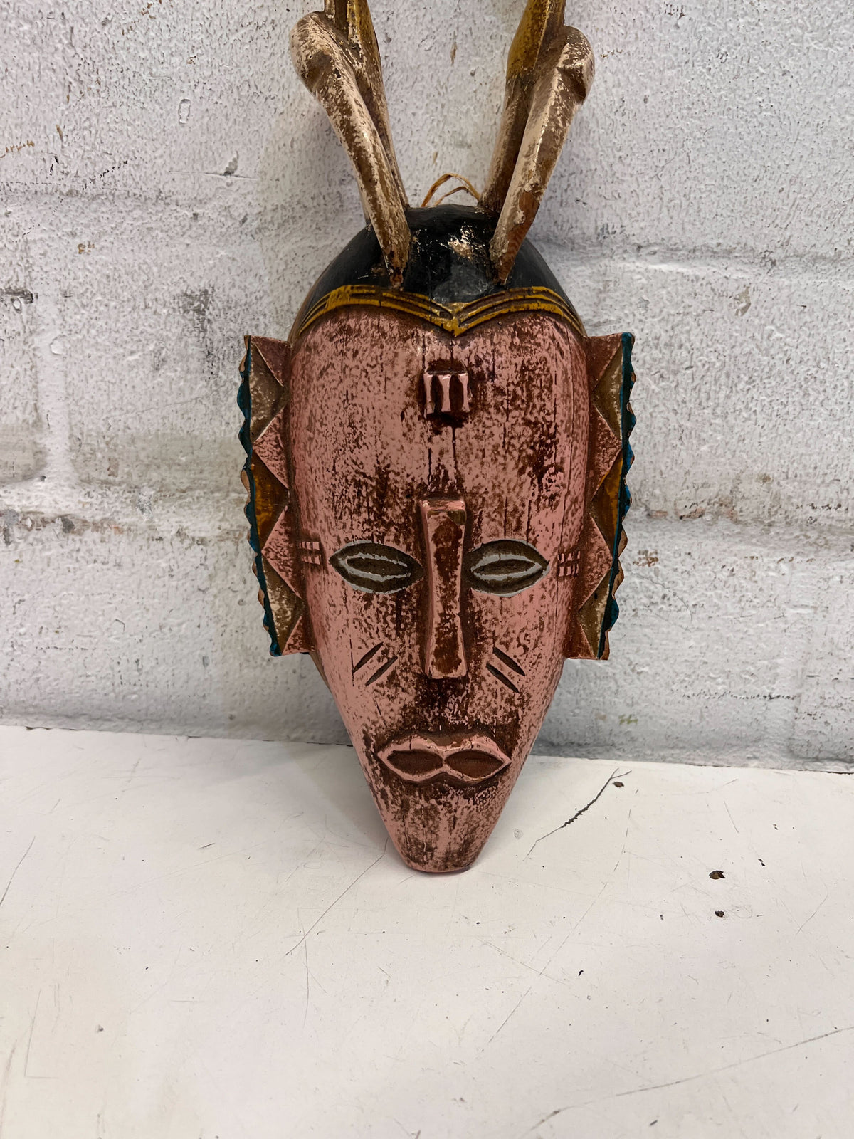 Handcrafted African Mask Décor - Unique Vintage Wooden Art Piece