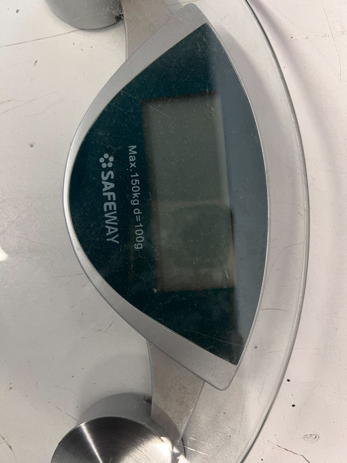 Stylish Digital Glass Bathroom Scale with Stainless Steel Accents