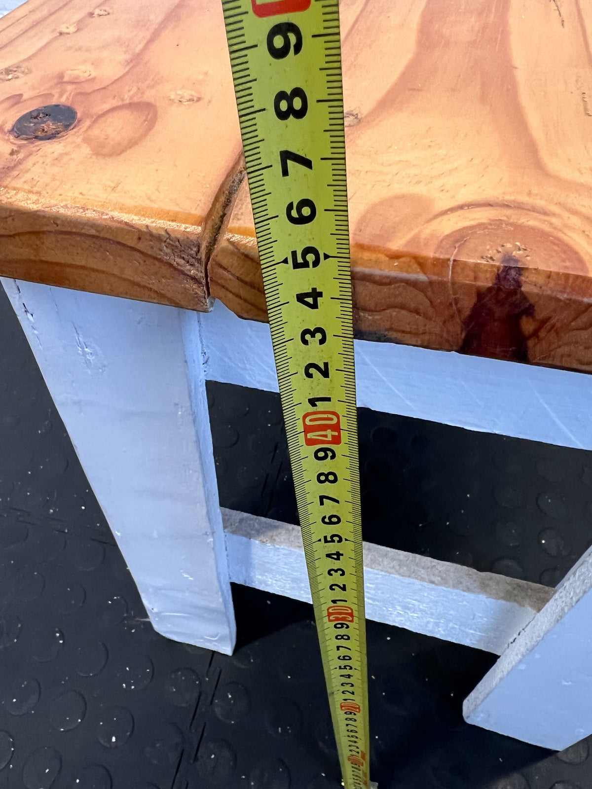 Rustic Two-Tone Wooden Bench - Versatile Seating