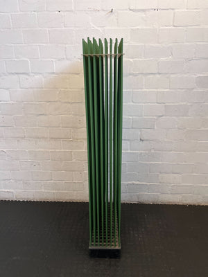 Mid-Century Modern Green Slat Room Divider / Screen