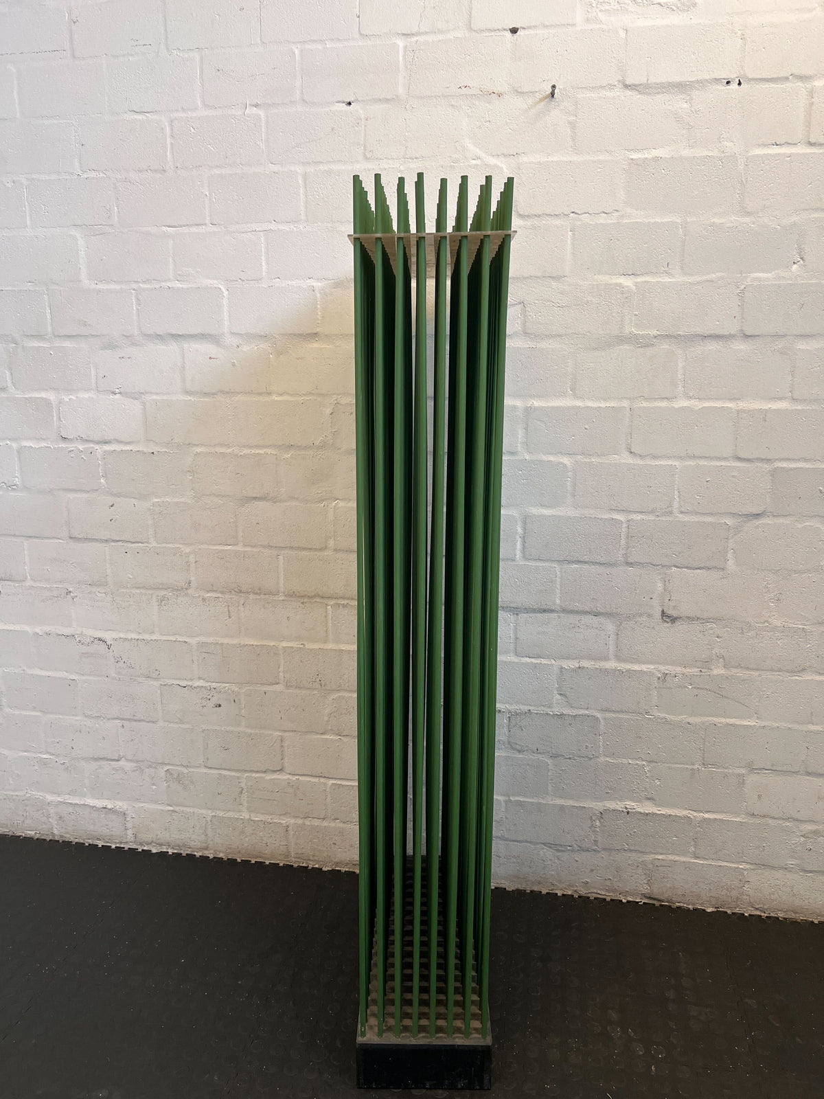 Mid-Century Modern Green Slat Room Divider / Screen