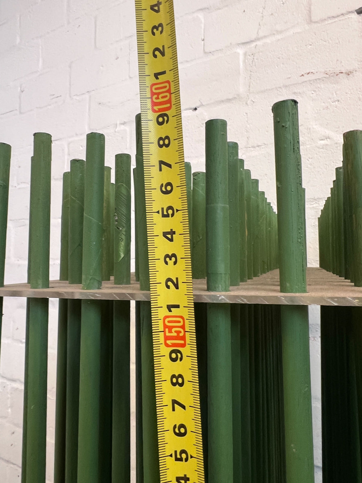 Mid-Century Modern Green Slat Room Divider / Screen