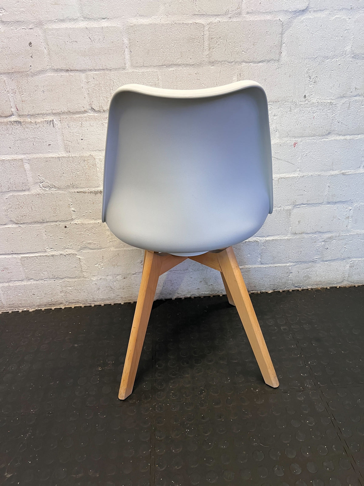 Modern White & Wood Padded Dining Chair ✨