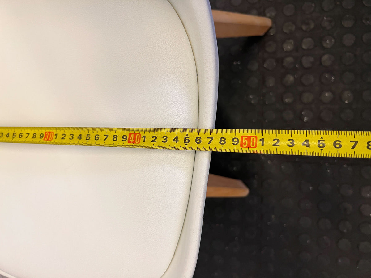 Modern White & Wood Padded Dining Chair ✨