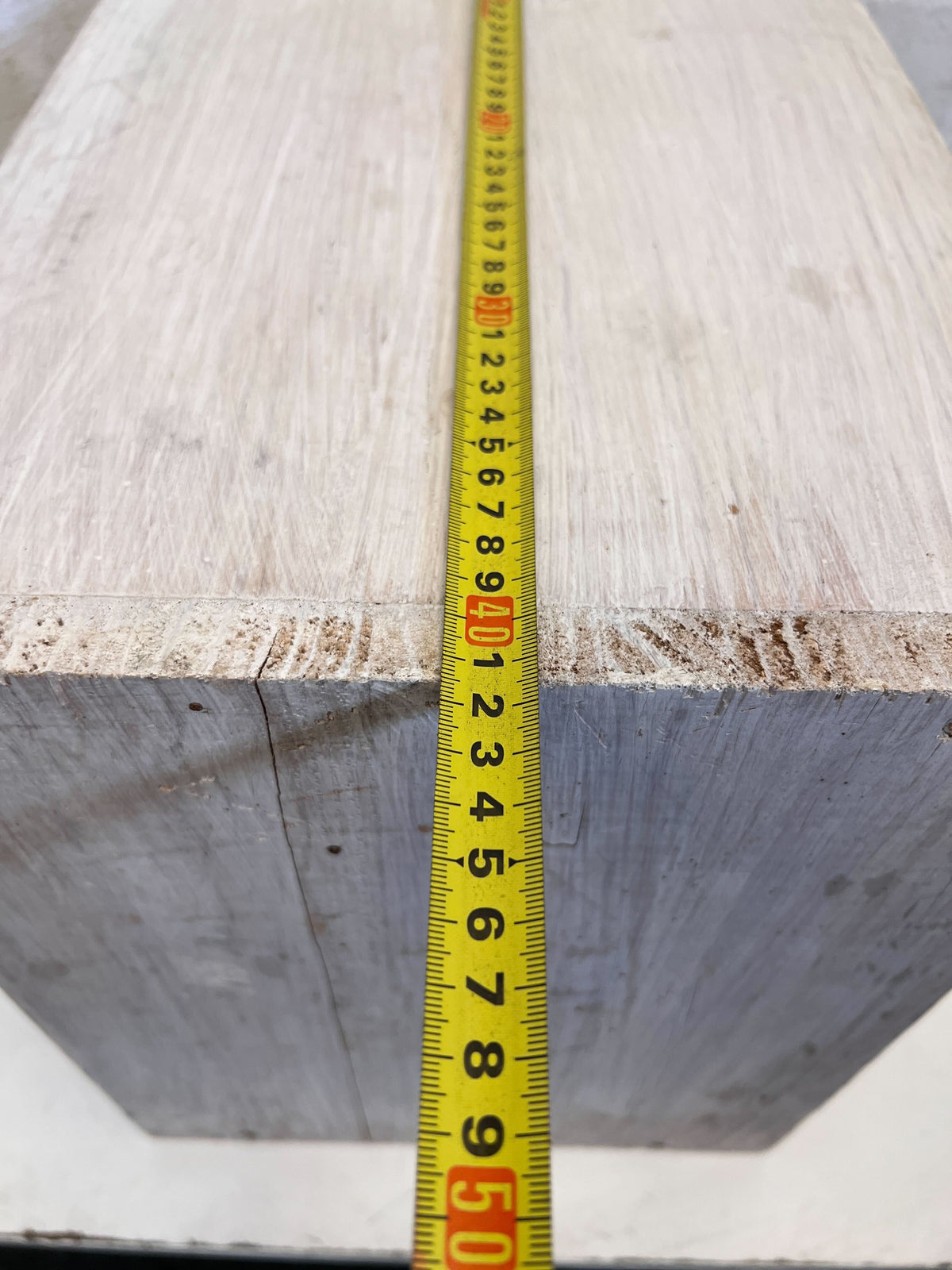 Rustic White Wash Wooden Storage Cube