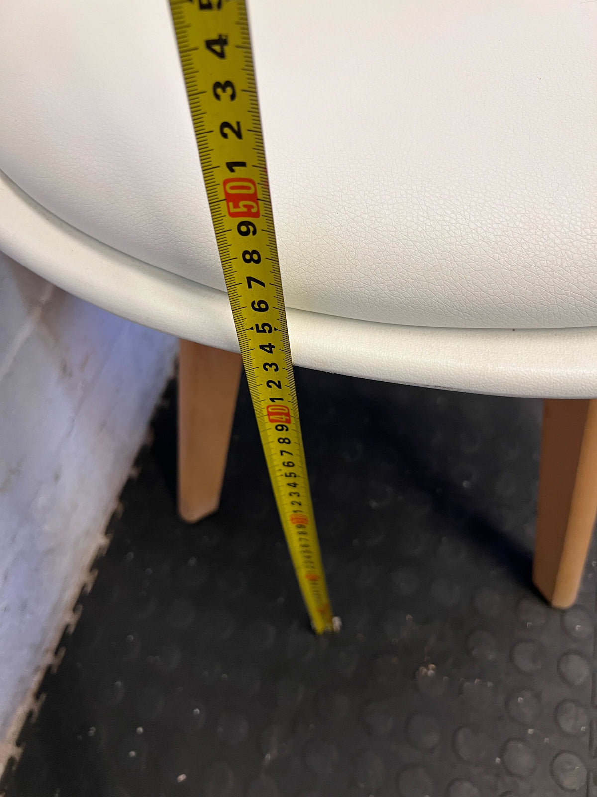 Modern White & Wood Padded Dining Chair ✨