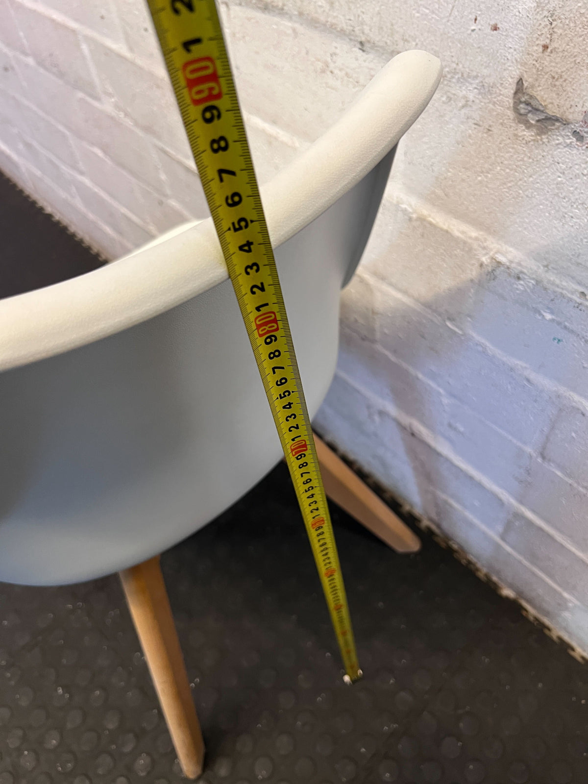 Modern White & Wood Padded Dining Chair ✨