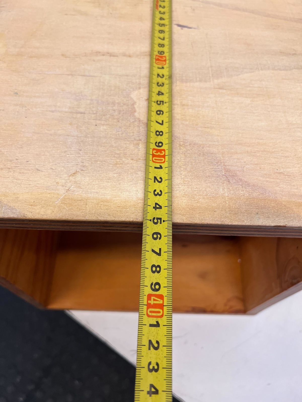 Versatile Wooden Storage Cube | Rustic Plywood Shelf