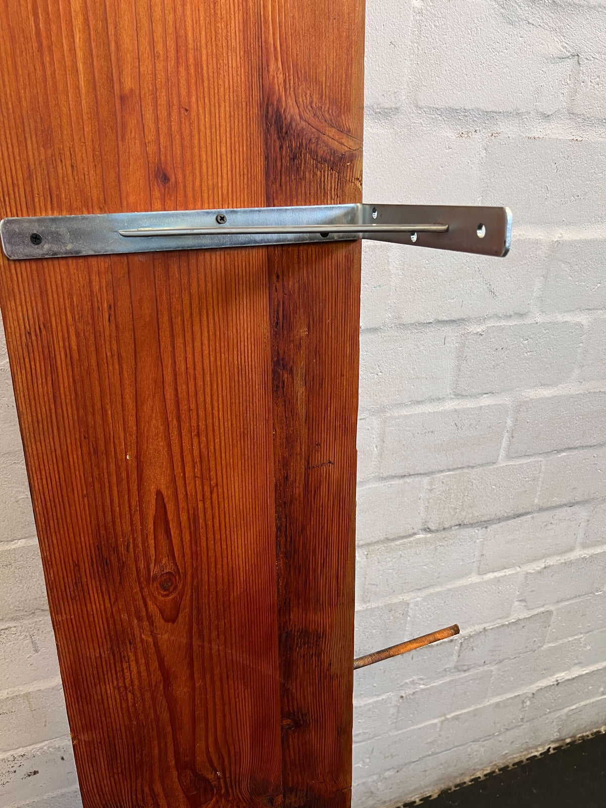 Rustic Industrial Wall-Mounted Pine Organizer Board 250 by 30