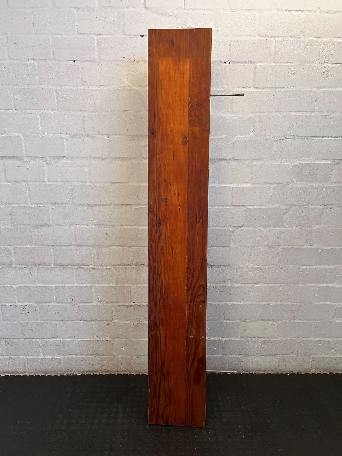 Rustic Pine Folding Wall Shelf with Metal Brackets 30cm by 2m